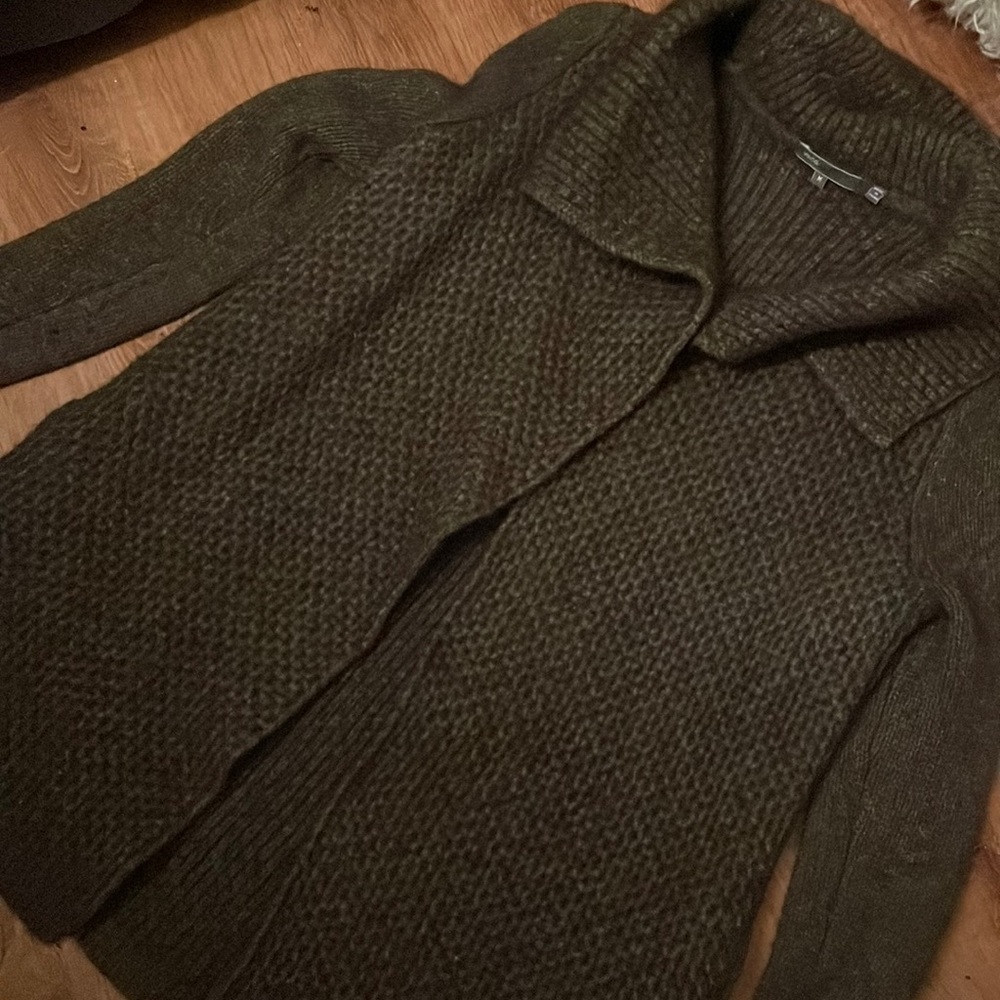 Vince Brown knit cardigan open sweater M